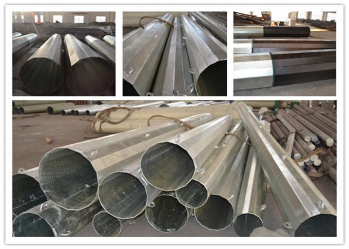 Medium Voltage Steel Tubular Pole For Electrical Line Project 5-300KM/H