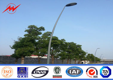 Cina Dual Outdoor 15m Steel Street Light Poles , High Mast Park Light Pole pemasok