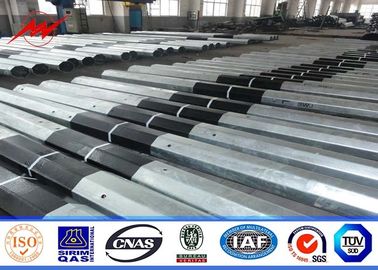 Cina 16sides 70ft 135kv voltage Steel Utility Pole for sub stational distribution line with steel top plate pemasok
