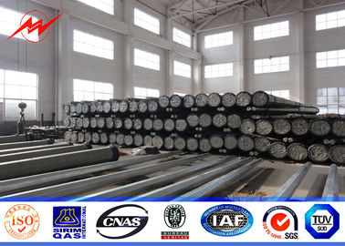 Cina 230kv 3mm Thickness Tubular Steel Pole With Prestressed Anchor Bolt Accessories pemasok