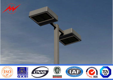 Cina Round 6m Three Lamp Parking Light Poles / Commercial Outdoor Light Poles pemasok