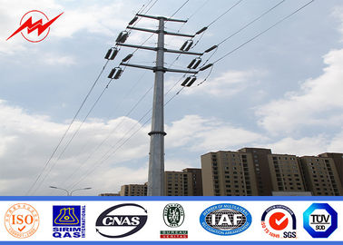 Cina 33kv Overhead Line Project Electric Power Pole Galvanised Steel Poles pemasok