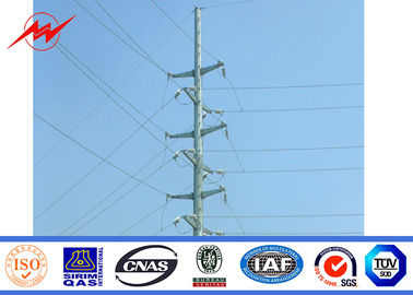 Cina 18m Outdoor Galvanizatiom Electric Power Pole 10kv To 220kv Power Capacity pemasok