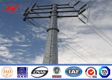 Cina Single - Circuit Linear Electric Power Pole Conical / Round For Transmission Line pemasok
