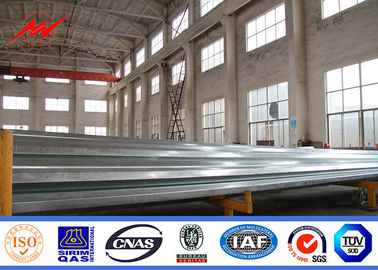 Cina Galvanized 14mm 3KN Steel Power Pole 8mm Thickness For Distribution Power Line pemasok