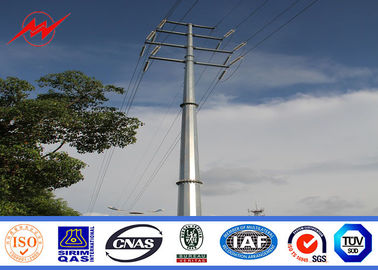 Cina 110kv Electrical Transmission Galvanized Power Pole Hexadecagonal Hot Rolled Steel pemasok