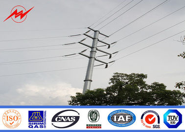 Cina Round Steel Power Pole Multi - Pyramidal Distribution Line Electric Utility Poles pemasok