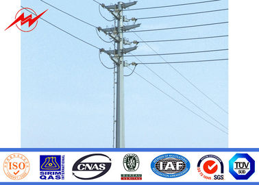 Cina Outdoor Tapered Transmission Line Steel Power Pole with Channel Steel Cross Arm pemasok
