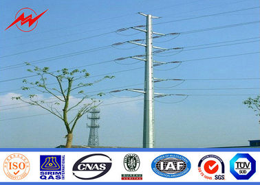 Cina ISO Electrical Power Pole Powerful Transmission Line GR65 Galvanized Steel Poles pemasok