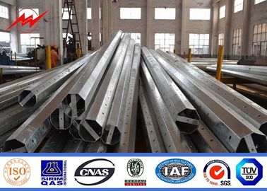 Cina 11.9m - 600dan Electric Galvanized Steel Pole Power Line Pole With Double Circuit pemasok