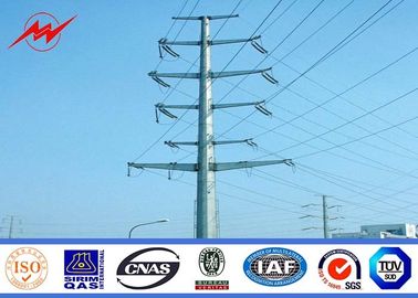 Cina Pole listrik 69KV untuk transmisi listrik dengan galvanisasi panas dan lapisan bubuk pemasok