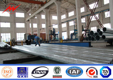 Cina Hot Dip Galvanized 40ft Metal Utility Poles Octagonal Shape Yield Strength 50ksi pemasok