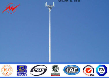 Cina Tapered Monopole Antenna Tower Galvanised Mobile Communication Tower Three Sections pemasok