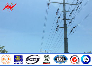 Cina 33kv Power Transmission Poles + / -2% Tolerance Transmission Line Steel Pole Tower pemasok