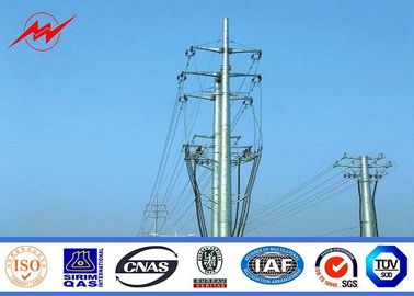 Cina Electrical 3 Sections Hot Dip Galvanized Power Pole With Arms Drawings 17m Height pemasok