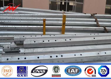 Cina 11.9m Height Spray Paint Galvanized Steel Poles For Transmission Equipment pemasok