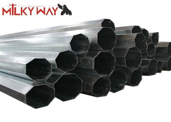Cina Tiang Teleskopik Tubular Baja Galvanis 11M 8KN dengan kekuatan luluh bitumen 450mpa pemasok