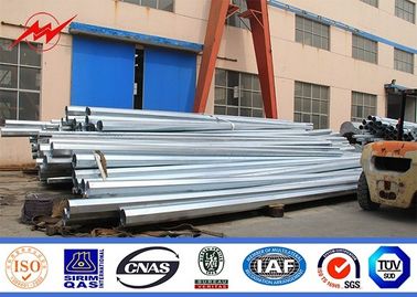 Cina 69kv Distribution Line Steel Power Pole Dengan Cross Arm Accessories pemasok
