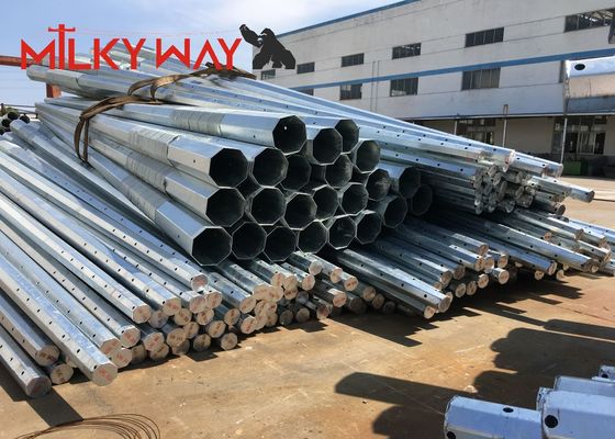 kualitas  11.9m 940dan Galvanized Steel Utility Power Poles with 2.5mm-16mm Thickness for Long-Lasting Electrical Transmission pabrik