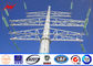 Round Multi - Pyramidal 10m Distribution Line Steel Power Pole Class 3 Galvanized pemasok