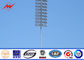 30M 8 Lamps Outdoor High Mast Pole untuk Penerangan Bandara dengan Lifting System pemasok