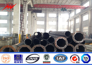 15m Electrical Power Pole Customisable Base Plate Dipasang Transmisi Baja pemasok