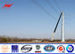 Conical 3.5mm thickness electric power pole 22m height with three sections for transmission pemasok