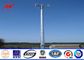 Steel 100ft Mono Pole Mobile Cell Phone Tower / Tapered / Flanged Steel Poles pemasok