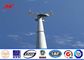 Steel 100ft Mono Pole Mobile Cell Phone Tower / Tapered / Flanged Steel Poles pemasok