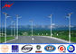 10m 3mm Thickness Solar Street Steel Utility Pole With Single Arm For Park Lighting pemasok