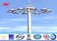 12 sides 40M High Mast Pole Gr50 material with round panel 8 lights pemasok