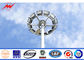 Multi Sided 25m Tunnels High Mast Pole With Lifting System 3 mm Thickness pemasok