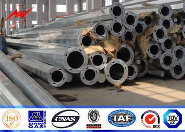 Q235 Steel Conical Transmission Steel Tubular Poles With ASTM A123 Galvanization pemasok