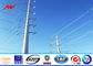 Single Circuit 69kv Galvanized Steel Commercial Light Poles 200mm Length Bitumen pemasok