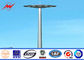 35M Round Galvanized Stadium High Mast Light Pole With 400kg Rasing Lifting System pemasok