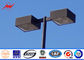10M Blue Square Light Street Lighting Poles 4mm Thickness 1.5m Light Arm For Parking Lot pemasok