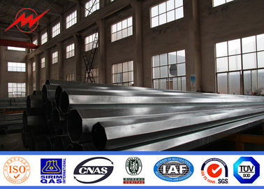 30ft Electrical Power Pole Hot Dip Galvanizing dan Powder Painting untuk Transmission Line pemasok