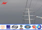 Galvanized 14mm 3KN Steel Power Pole 8mm Thickness For Distribution Power Line pemasok