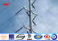 8 Sided Double Circuit Galvanized Steel Pole For 165kv Electrical Transmission Line pemasok