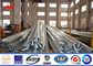 33kv Power Distribution Steel Transmission Poles Hot Dip Galvanized Gr65 Material pemasok