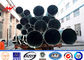 Distribution Line Electrical Power Pole 10m Wall Thickness 3mm Galvanized Steel Pole pemasok