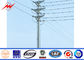 Outdoor Tapered Transmission Line Steel Power Pole with Channel Steel Cross Arm pemasok
