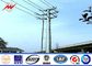 10m 11m Round Steel Utility Power Poles 5mm Thickness For Transmission Line pemasok