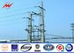 27m Gr65 High Voltage Electrical Power Pole Polygonal / Conical For Transmission Line pemasok