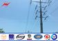 Round Tapered Galvanised Steel Power Transmission Poles / Electrical Power Pole pemasok