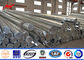 Tiang Tenaga Listrik Baja Galvanis Bitumen 20m Dengan Cross Arms ISO 9001 pemasok