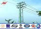 Electrical 3 Sections Hot Dip Galvanized Power Pole With Arms Drawings 17m Height pemasok