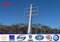 115KV 75Feet Tapered Round Steel Utility Power Poles / Galvanized Steel Pole pemasok