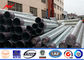 100KV Electric Transmission Line Steel Galvanized Pole , Electrical Power Poles pemasok