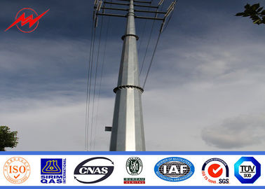 27.5m Columniform Galvanized Steel Pole For Transmission Line , Utility Power Poles pemasok